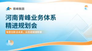 銳意創新話未來 眾志成城譜新篇--河南青峰業務體系精進規劃會